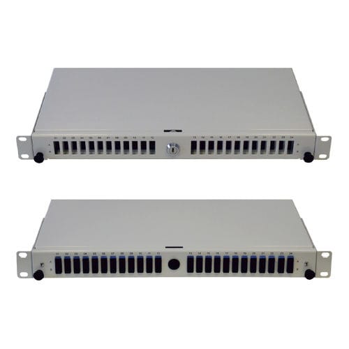 光ファイバー用接続箱 - ODF-19-1U-T* series - DLL Partners - 19 ラック / 鋼