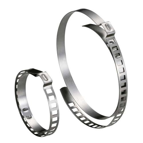 ステンレススチール製ホースクランプ - EVEREON INDUSTRIES INC - 調整耳タイプ / バンド / 刻み目なし