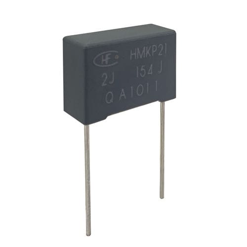 金属化ポリプロピレン フィルムコンデンサ - HM series - Xiamen Hongfa Electroacoustic Co.,Ltd. - 垂直方向 / パルス / DC