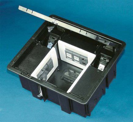 床置きコンセント - 227 x 227 x 120 mm | HYPOGEO Series - CANALPLAST - 組み込み式