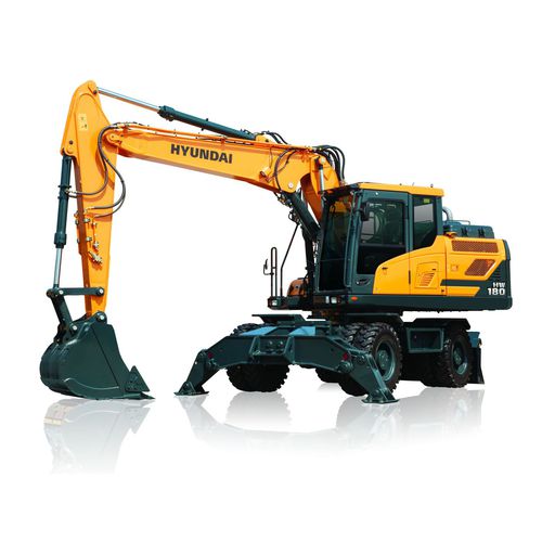 中型油圧ショベル - HW180 - HYUNDAI HEAYY INDUSTRIES - ホイール式 / Tier 3 / 建設現場用