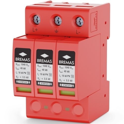 タイプ2避雷器 - SAPV100T2 - BREMAS BETTER SWITCHES - クラス II / 太陽光発電設置用 / DC