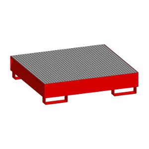 ドラム缶用液体垂れ落ち防止パレット - SECURETANK M series - PLASTIC PROGET EUROPEAN SRL - スチール製 / 亜鉛メッキ グリッド付