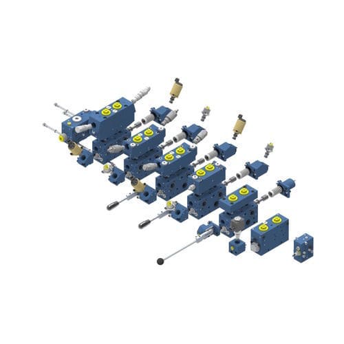 スプール油圧方向制御弁 - APV16 - Fluitronics GmbH - レバー式 / モジュール式 / セクショナル