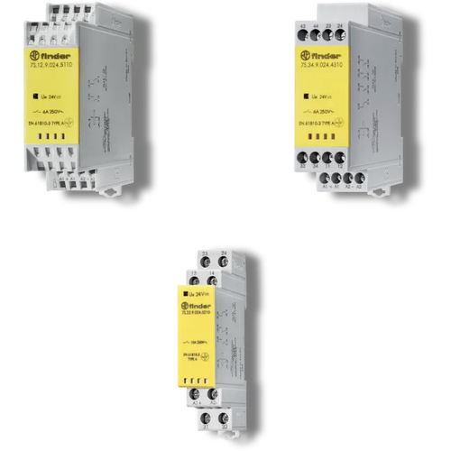 電気機械式リレーモジュール - 7S series - FINDER S.p.A. con unico socio - 安全 / 送電レールDIN取り付け用