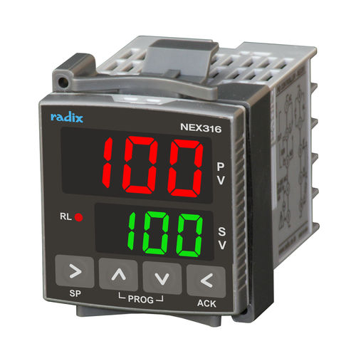 アナログ入力2PID 制御器 - NEX316 - Radix Electrosystems Pvt Ltd - 3桁 / パネル取り付け / コンパクト