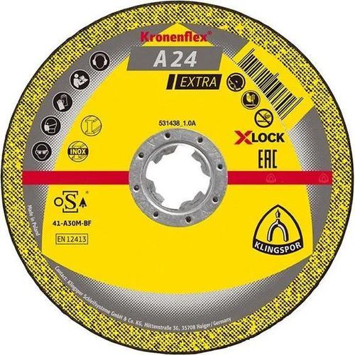 金属切断ディスク - A24Ex X-Lock - KLINGSPOR - 鋳鉄用 / 非鉄金属用 / スチール用