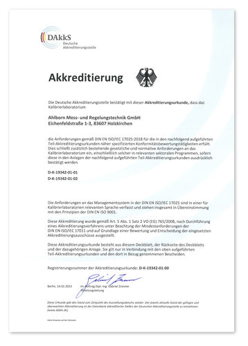 圧力校正器 - Ahlborn Mess- und Regelungstechnik GmbH - 温度 / 流量 / 電圧