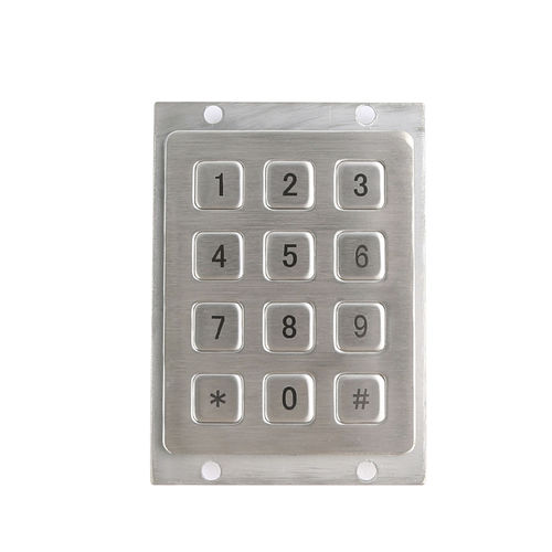 12 キーキーパッド - CT-KPS01-12-RM - NingBo ChenTe electronics Technologies Co.,Ltd - パネル設置用 / 金属製 / IP65