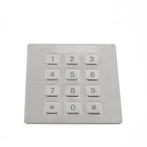12 キーキーパッド -  CT-KPS11-12-TM - NingBo ChenTe electronics Technologies Co.,Ltd - パネル設置用 / ステンレススチール製 / IP65