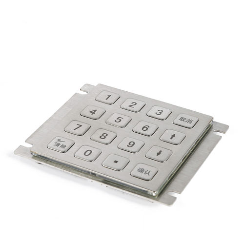 16 キーキーパッド - CT-KPS02-16-RM - NingBo ChenTe electronics Technologies Co.,Ltd - パネル設置用 / ステンレススチール製 / IP65