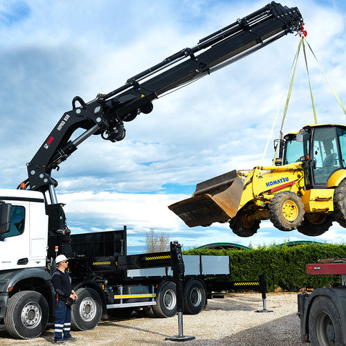 トラックへの取り付け可能クレーン - X-HIPRO 858 - Hiab - ブーム / 折り畳み式 / 工事現場用