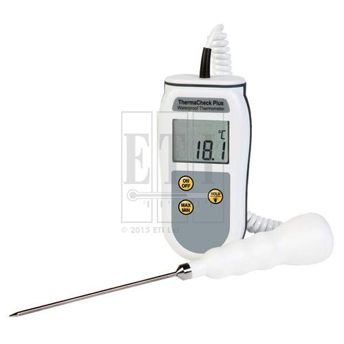プローブ温度計 - ThermaCheck Plus - Electronic Temperature Instruments Ltd - サーミスタ / 液晶ディスプレイ / 防水・防塵性能
