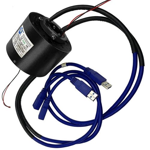 電動式スリップリング - ByTune Electronics - USB接続 / パススルー回転軸 / シルバー製