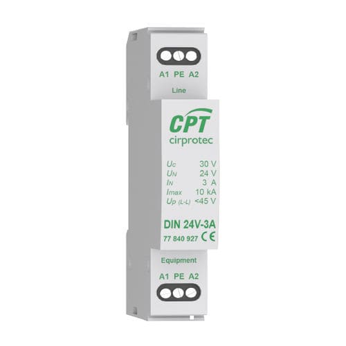 タイプ3避雷器 - DIN 12V-3A - Cirprotec - クラス III / 通信用途 / 一体型