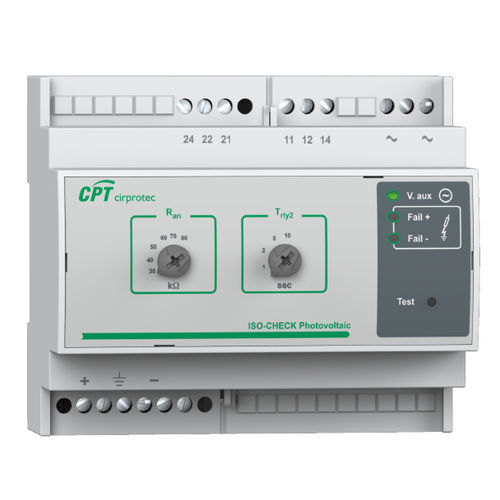 AC ネットワーク用絶縁監視装置 -  ISO-CHECK PV 1000 - Cirprotec - DINレール / 太陽光発電用 / 電気自動車の充電器用