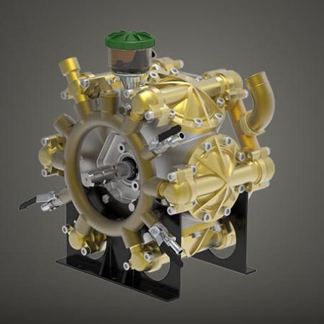 ダイヤフラム式ポンプ - BETA 200 TS 2C - UDOR S.p.A. - 水 / 据え置き型 / 産業用