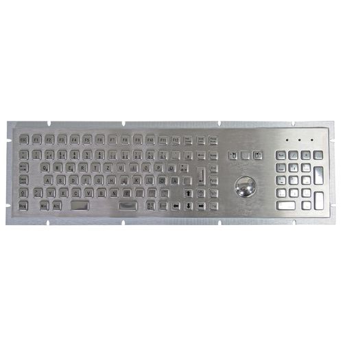 パネル設置用キーボード - TASTATUR-102TS - WES Systeme Electronic GmbH - メカニカルキー / 102 キー / トラックボール付き