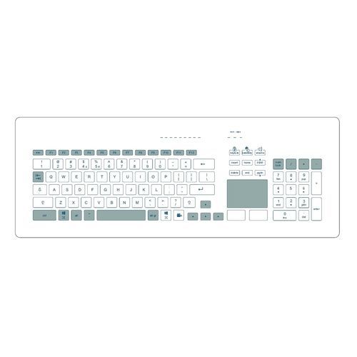 パネル設置用キーボード - GLAS-TASTATUR-EINBAU-US - WES Systeme Electronic GmbH - 静電容量式 / 103キー / タッチパッド付き