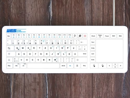 パネル設置用キーボード - GLAS-TASTATUR-WH-TPU - WES Systeme Electronic GmbH - 静電容量式 / タッチパッド付き / USB