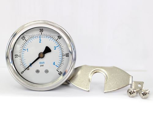 アナログ圧力計 - PG-63-60PSI-ASS MB - Seasons Gauge Co., Ltd - パネル取り付け用 / ステンレススチール製 / 液体用ブルドン管式