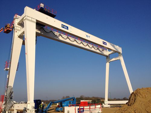 レール上ガントリークレーン - BVS Cranes-BÜLBÜLOĞLU VİNÇ SAN. ve TİC. A.Ş. - プレハブ用 / 重荷重用 / 特殊用途用