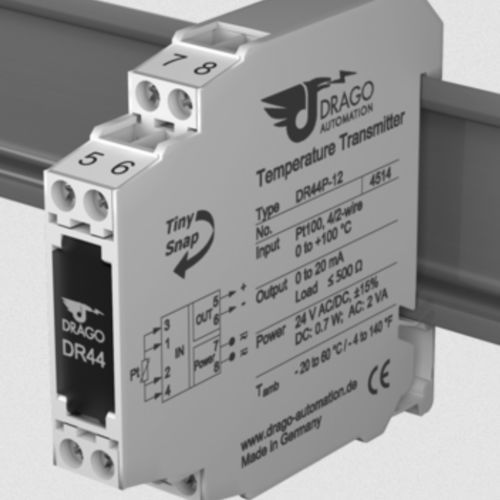 DINレール取付け用温度伝送器 - DR 44 P - DRAGO Automation GmbH - Pt100 / 4芯 / アナログ