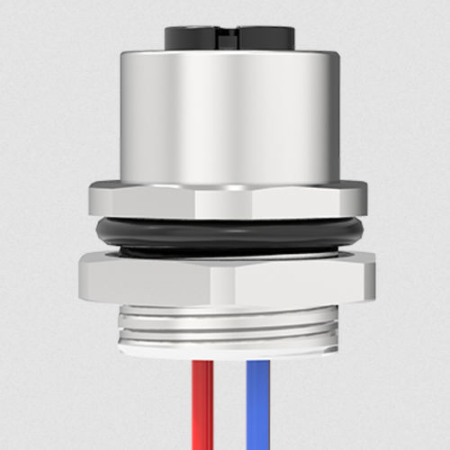 パネル取り付け用コネクター - M12A03C-FFHR-UC0.5 - Ningbo SUPU Electronics Co., Ltd. - データ用 / 円形 / M12 A-code