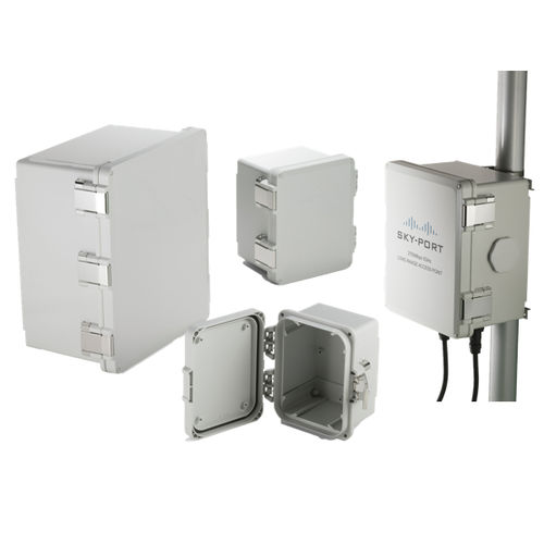 蝶番式カバー付エンクロージャ - UPC series - TAKACHI Electronics Enclosure Co., Ltd. - ポールマウント用 / 長方形 / ポリカーボネート製