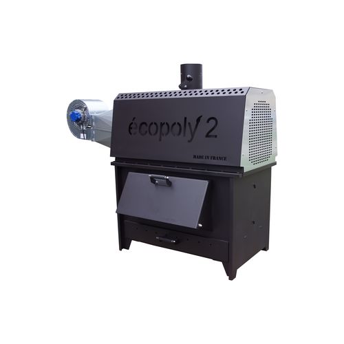 固定式温風ディフューザー - ECOPOLY 2 - AIRLAT - 薪 / 煙突付き