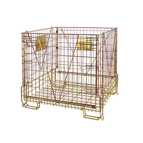 溶融亜鉛メッキ鋼製パレットボックス - Aceally (Xiamen) Technology Co., Ltd - 貯蔵用 / 標準 / ワイヤーメッシュ