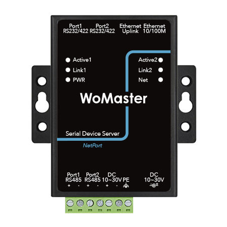 Modbus周辺機器のサーバー -  NPS5251 - WoMaster - RS-232 / LAN / Modbus RTU
