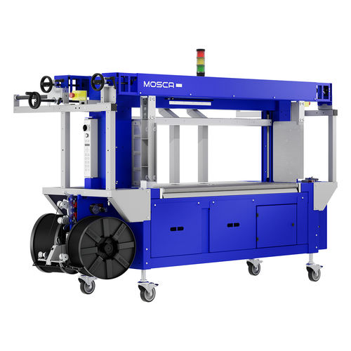 全自動バンド掛け機 - SoniXs TRC-6  - Mosca GmbH - 段ボール用 / プレス機付き / 縦型