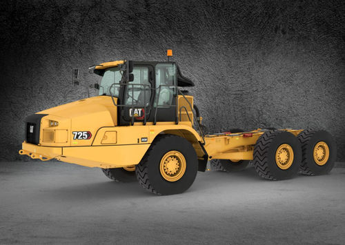 プラットフォームトラック - 725 - Caterpillar Equipment/キャタピラー - 3軸 / ディーゼルエンジン式 / 工事現場用