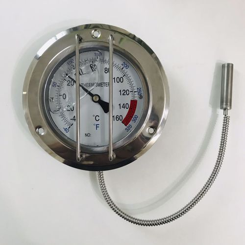 毛細管付き気体温度計 - 400RF11022P - Shanghai QualityWell industrial CO.,LTD. - 直接読み取り式 / 固定型 / フランジ取り付け