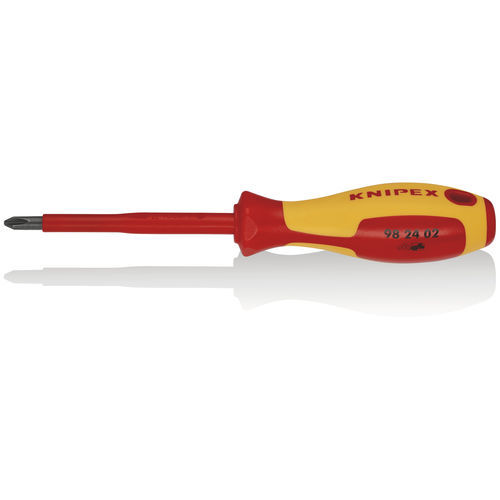 絶縁ドライバー - 98 24 02 - KNIPEX - フィリップス型 / スチール製 / クロム