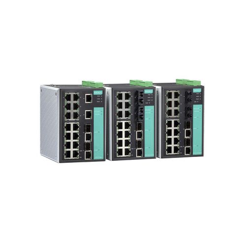 マネージドスイッチ - EDS-518A series - Moxa Europe - 8 ポート / ギガビット / 光ファイバー