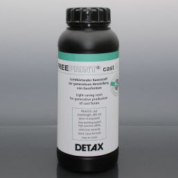 シリコン3Dプリンタ用樹脂 - Freeprint® cast 2.0 - DETAX - 青色 / 補聴器用