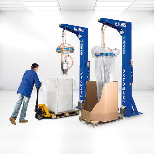 振動コンテナバッグ取出し機 - Oktomat® SOS - HELIOS Gerätebau für Kunststofftechnik GmbH - 自動 / 昇降装置付き / 顆粒剤用
