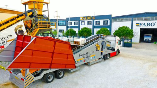 移動式コンクリート混合プラント - TURBOMIX-110 - Fabo Crushing Screening & Concrete Plants - 自動 / 2 軸