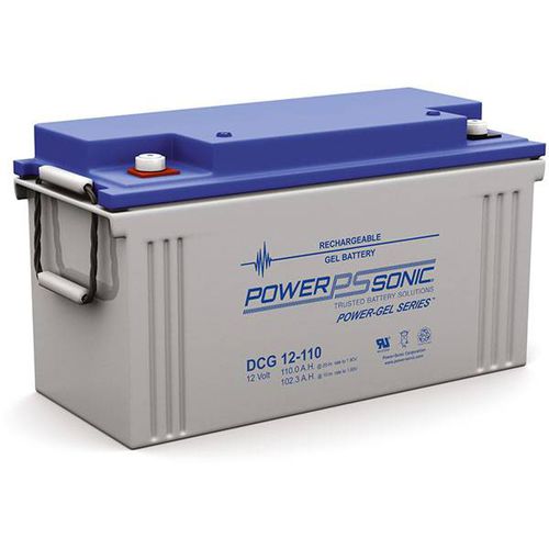 重放電用バッテリー - DCG12-110 - Power-Sonic - 鉛酸ジェルバッテリー / 長方形 / 12ボルト