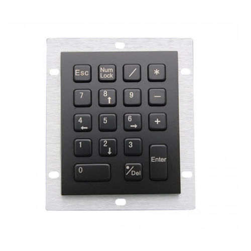 18キーキーパッド - D-8212B - ShenZhen DAVO Electronics Co., Ltd - パネル設置用 / 金属製 / ステンレススチール製