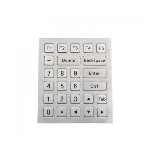 26キーキーパッド - D-8223 - ShenZhen DAVO Electronics Co., Ltd - パネル設置用 / 金属製 / ステンレススチール製