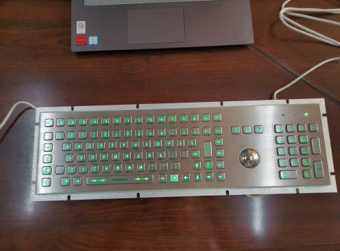 パネル設置用キーボード - D-8605-BG - ShenZhen DAVO Electronics Co., Ltd - メカニカルキー / 103キー / トラックボール付き