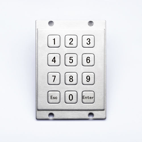 12 キーキーパッド - D-8208 - ShenZhen DAVO Electronics Co., Ltd - パネル設置用 / ステンレススチール製 / 合金製