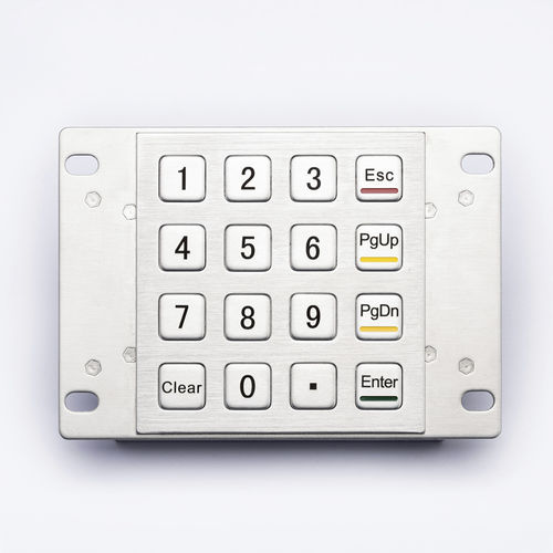 16 キーキーパッド - D-8203 - ShenZhen DAVO Electronics Co., Ltd - パネル設置用 / 金属製 / ステンレススチール製