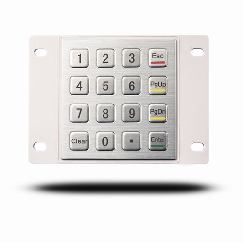 16 キーキーパッド - D-8203B - ShenZhen DAVO Electronics Co., Ltd - パネル設置用 / 金属製 / ステンレススチール製
