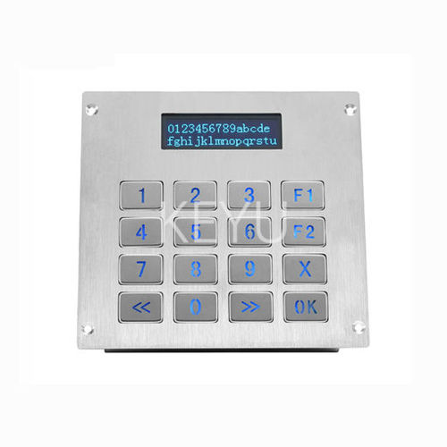 バックライト付きキーパッド - KY3088-LP - Shenzhen KEYU Co., Ltd  - 16 キー / パネル設置用 / ステンレススチール製