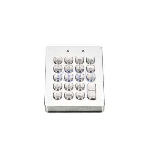 シルバーを施したメタル製キーパッド - KY-U90 Silver - Shenzhen KEYU Co., Ltd  - 19キー / パネル設置用 / ブラッシュドステンレススチール
