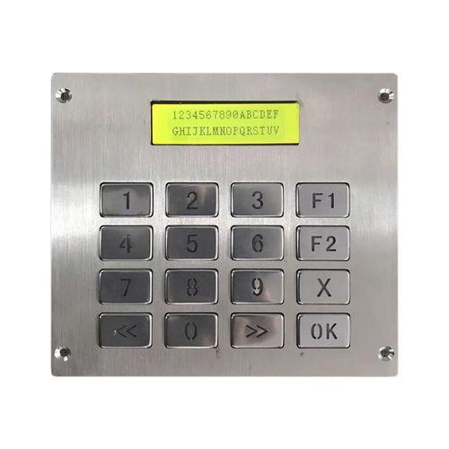 LCDキーパッド - KY3088LCD - Shenzhen KEYU Co., Ltd  - 16 キー / パネル設置用 / ステンレススチール製